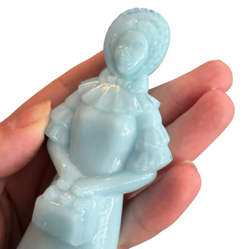 Vintage Degenhart Art Glass Priscilla Doll Light Blue Marked‎ D